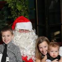 Laker family poses with Santa